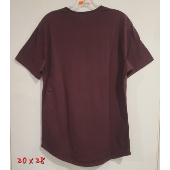 BYLT Premium Basics Drop Cut Lux Shirt - Men's Maroon Short Sleeve Tee - Picture 6 of 6